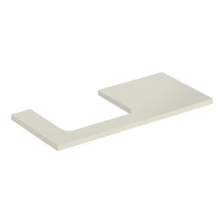 Geberit Plan de lavabo One 105x3x47cm, sable-gris/g, découpe gauche