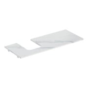 Geberit Plan de lavabo One 120x2x47 cm, AS gauche, pierre, marbre bl./ma