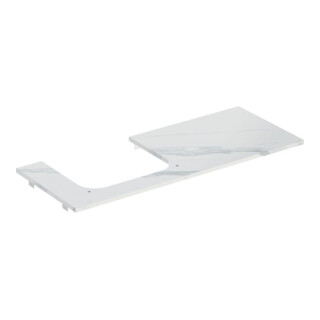 Geberit Plan de lavabo One 120x2x47 cm, AS gauche, pierre, marbre bl./ma