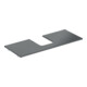 Geberit Plan de lavabo One 120x2x47 cm, AS mi, SZ, marbre noir/mat-1