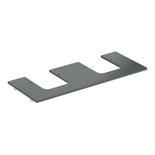 Geberit Plan de lavabo One 120x2x47cm, AS 2-f., SZ, marbre noir/mat