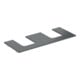 Geberit Plan de lavabo One 120x2x47cm, AS 2-f., SZ, marbre noir/mat-1