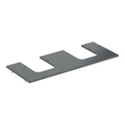 Geberit Plan de lavabo One 120x2x47cm, AS 2-f., SZ, marbre noir/mat