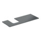 Geberit Plan de lavabo One 120x2x47cm, AS L, SZ, marbre noir/mat-1