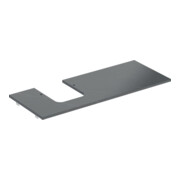 Geberit Plan de lavabo One 120x2x47cm, AS L, SZ, marbre noir/mat