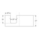 Geberit Plan de lavabo One 120x2x47cm, AS L, SZ, marbre noir/mat-2