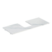 Geberit Plan de lavabo One 120x2x47cm, AS mi, pierre, marbre bl./ma