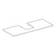 Geberit Plan de lavabo One 120x2x47cm, AS mi, pierre, marbre bl./ma-4