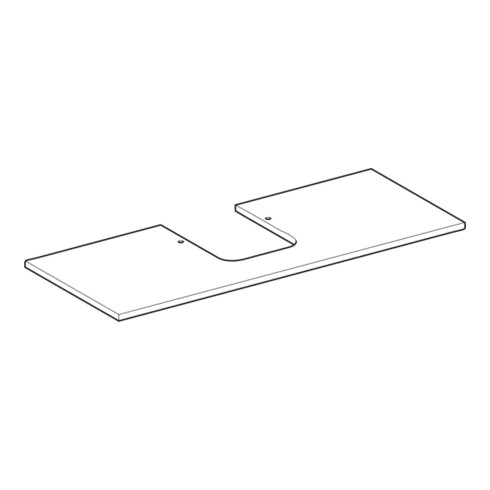 Geberit Plan de lavabo One 120x2x47cm, AS mi, pierre, marbre bl./ma