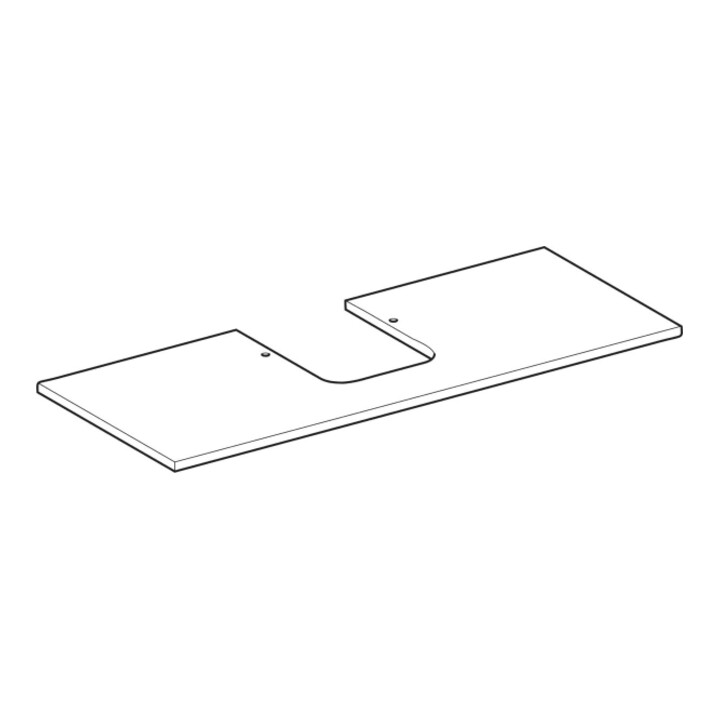 Geberit Plan de lavabo One 120x2x47cm, AS mi, pierre, marbre bl./ma
