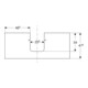 Geberit Plan de lavabo One 120x2x47cm, AS mi, pierre, marbre bl./ma