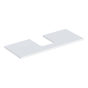 Geberit Plan de lavabo One 120x3x47 cm, blanc laqué, découpe centrale