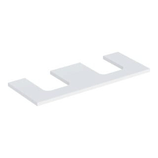 Geberit Plan de lavabo One 120x3x47 cm, blanc laqué, double découpe
