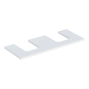 Geberit Plan de lavabo One 120x3x47 cm, blanc laqué, double découpe