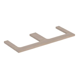 Geberit Plan de lavabo One 120x3x47 cm, chêne/bois mélaminé, AS double
