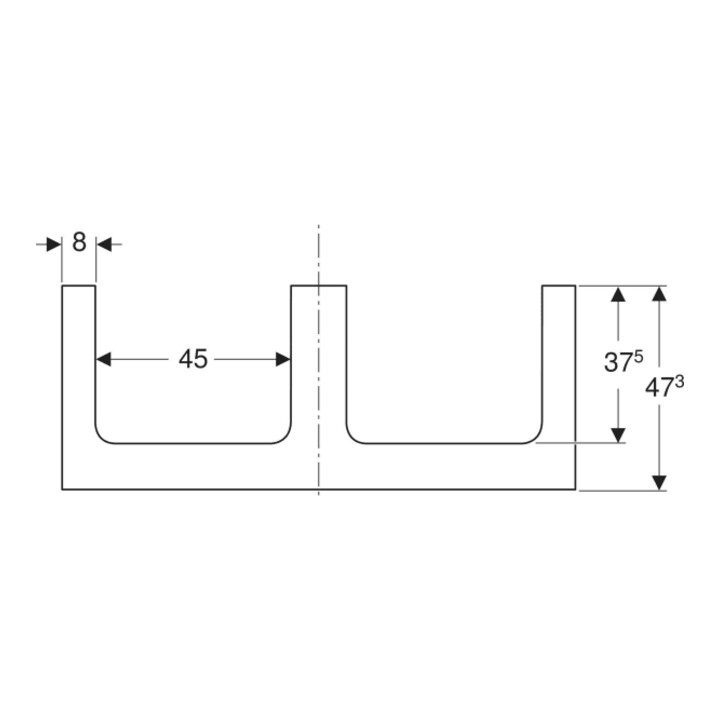 Geberit Plan de lavabo One 120x3x47 cm, chêne/bois mélaminé, AS double