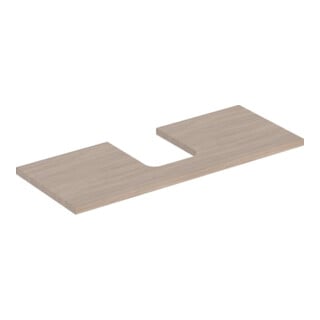 Geberit Plan de lavabo One 120x3x47 cm, chêne/bois mélaminé, AS mit.