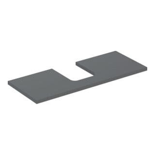 Geberit Plan de lavabo One 120x3x47 cm, lava/laqué m, AS mit.