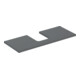 Geberit Plan de lavabo One 120x3x47 cm, lava/laqué m, AS mit.-1