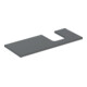 Geberit Plan de lavabo One 120x3x47 cm, lava/laqué mat, découpe droite-1