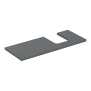 Geberit Plan de lavabo One 120x3x47 cm, lava/laqué mat, découpe droite