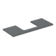 Geberit Plan de lavabo One 120x3x47 cm, lave/lacqué m, AS mit.-1