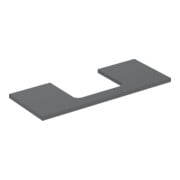 Geberit Plan de lavabo One 120x3x47 cm, lave/lacqué m, AS mit.