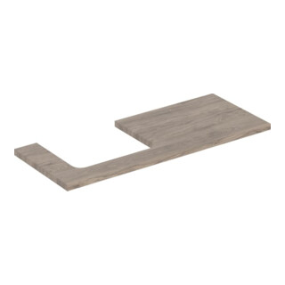 Geberit Plan de lavabo One 120x3x47 cm, N ép./bois mélaminé, AS gauche