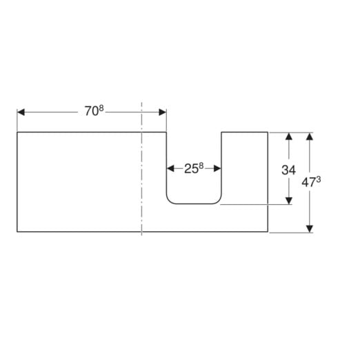 Geberit Plan de lavabo One 120x3x47 cm, N ép./bois mélaminé, AS re