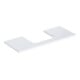 Geberit Plan de lavabo One 120x3x47cm, blanc/laminé haut brillant, avec découpe-1