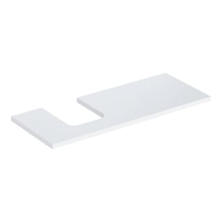 Geberit Plan de lavabo One 120x3x47cm, blanc laqué brillant, découpe gauche