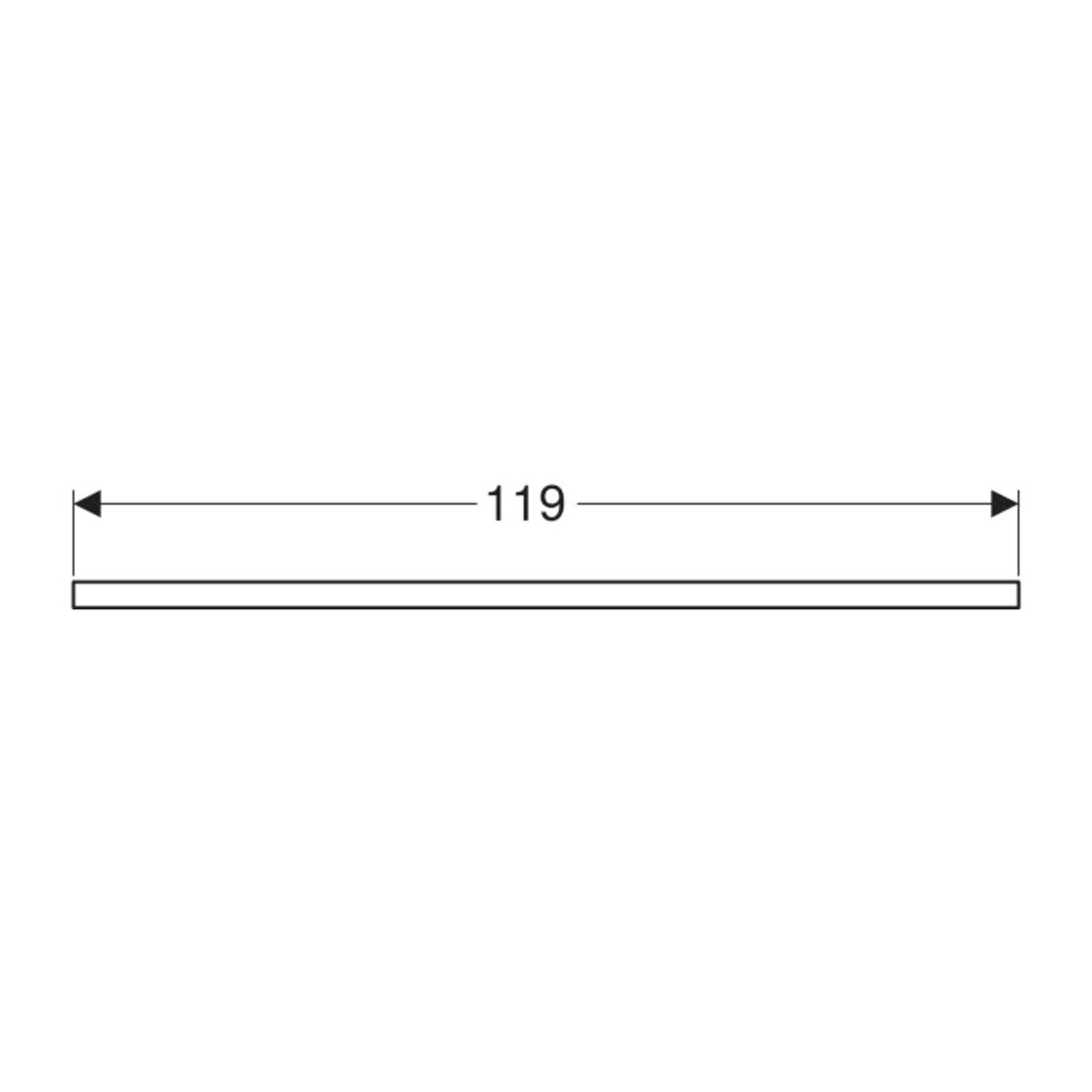 Geberit Plan de lavabo One 120x3x47cm, blanc laqué, découpe à gauche