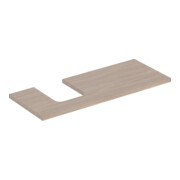 Geberit Plan de lavabo One 120x3x47cm, chêne/bois Mela, découpe gauche