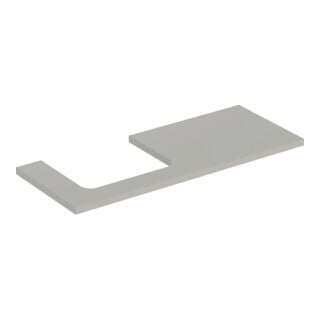 Geberit Plan de lavabo One 120x3x47cm, greige/laqué m, AS gauche