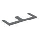 Geberit Plan de lavabo One 120x3x47cm, lava/laqué m, AS 2 fois-1