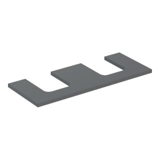 Geberit Plan de lavabo One 120x3x47cm, lava/laqué m, AS double