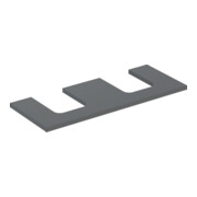 Geberit Plan de lavabo One 120x3x47cm, lava/laqué m, AS double