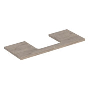 Geberit Plan de lavabo One 120x3x47cm, N chêne/Mélaminé, AS mit.
