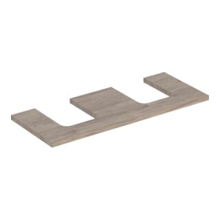 Geberit Plan de lavabo One 120x3x47cm, N ép./Bois mélaminé, AS double