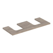 Geberit Plan de lavabo One 120x3x47cm, N ép./Bois mélaminé, AS double