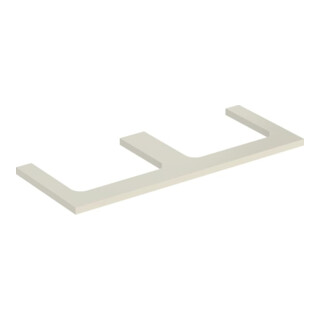 Geberit Plan de lavabo One 120x3x47cm, sable-gris/l hg, AS 2 fois
