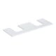 Geberit Plan de lavabo One 135x3x47cm, blanc/laminé brillant, 2 découpes-1
