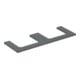 Geberit Plan de lavabo One 135x3x47cm, lava/laqué m, AS 2 fois-1
