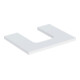 Geberit Plan de lavabo One 60x3x47 cm, laqué blanc, découpe centrale-1