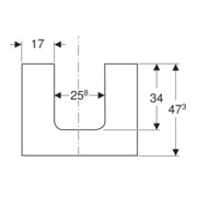 Geberit Plan de lavabo One 60x3x47 cm, laqué blanc, découpe centrale-5