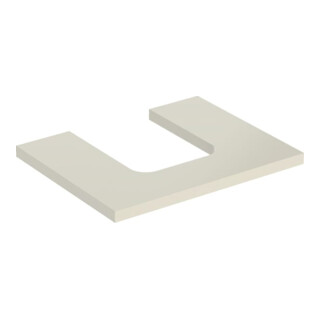 Geberit Plan de lavabo One 60x3x47 cm, sable-gris/l hg, découpe avec