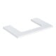 Geberit Plan de lavabo One 75x3x47 cm, blanc laqué haute brillance, avec découpe-1