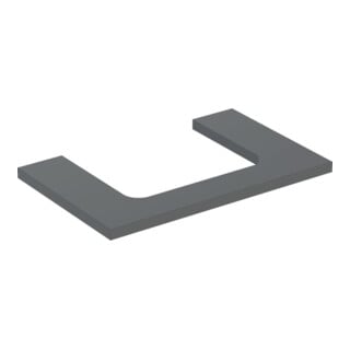 Geberit Plan de lavabo One 75x3x47 cm, lava/laqué m, découpé avec.
