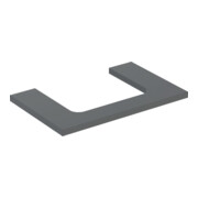 Geberit Plan de lavabo One 75x3x47 cm, lava/laqué m, découpé avec.