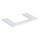 Geberit Plan de lavabo One 75x3x47 cm, surface laquée blanche, découpe centrale-1
